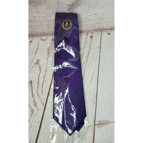 Rare Designer J Louis Embroidered Handmade %100 Silk Purple Tie - Picture 8 of 11